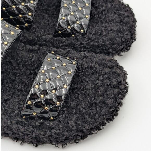 Jeffrey Campbell Ardeman Sandal Women's Open Toe Faux Fur Black Size US6 EU37 - Picture 9 of 11